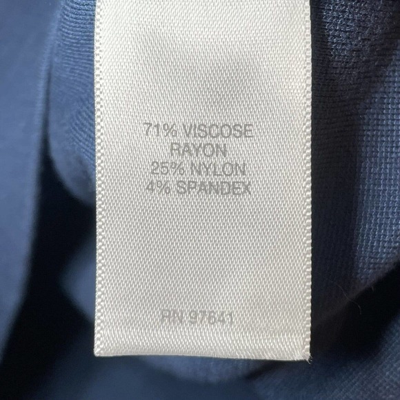 SOLD J Jill Ponte Dress Size Large Solid Navy Shift Knit 3/4 Sleeve Pockets S… - Picture 6 of 8